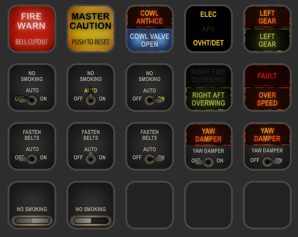 First draft of keys and switches for the Zibo