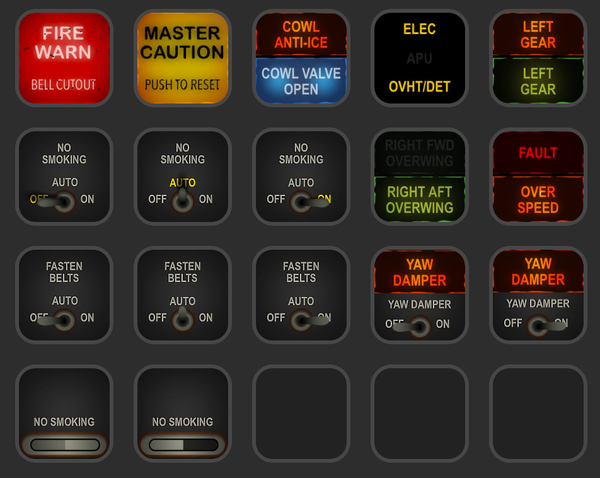 First draft of keys and switches for the Zibo